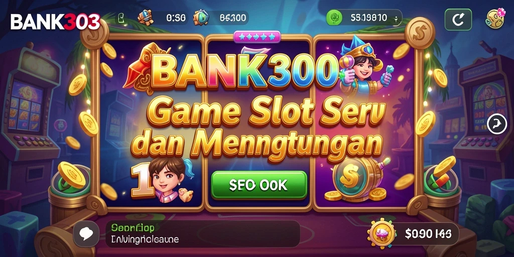 Screenshot menunjukkan gameplay menarik dari BANK303 dengan tema slot mendebarkan.