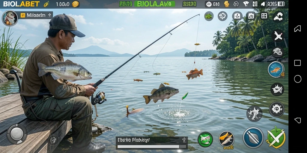Tampilan gameplay <strong>BIOLABET</strong> yang menampilkan pengalaman memancing mendebarkan.