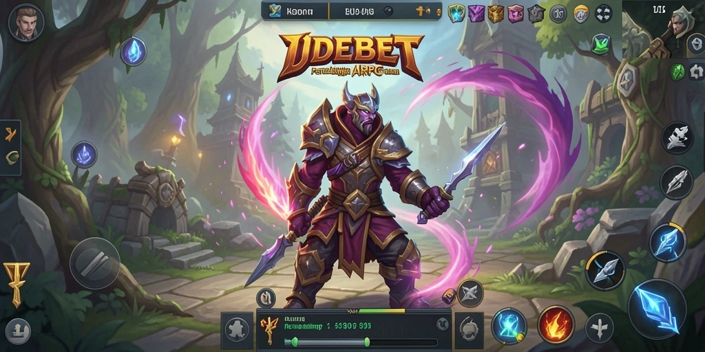 Screenshot gameplay ARPG IDEBET menampilkan aksi bertempur yang intens dan grafis menawan.