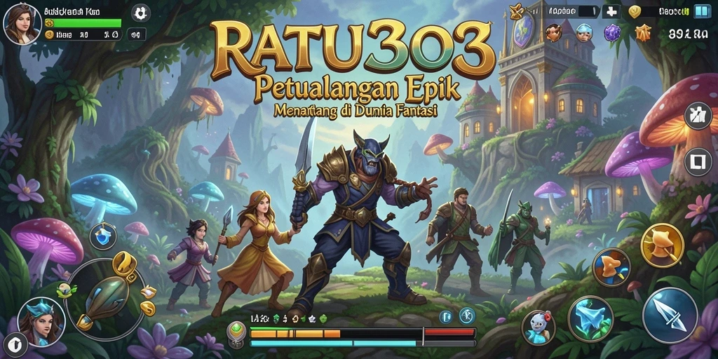 Tampilan gameplay epik RATU303 di dunia petualangan yang luas.