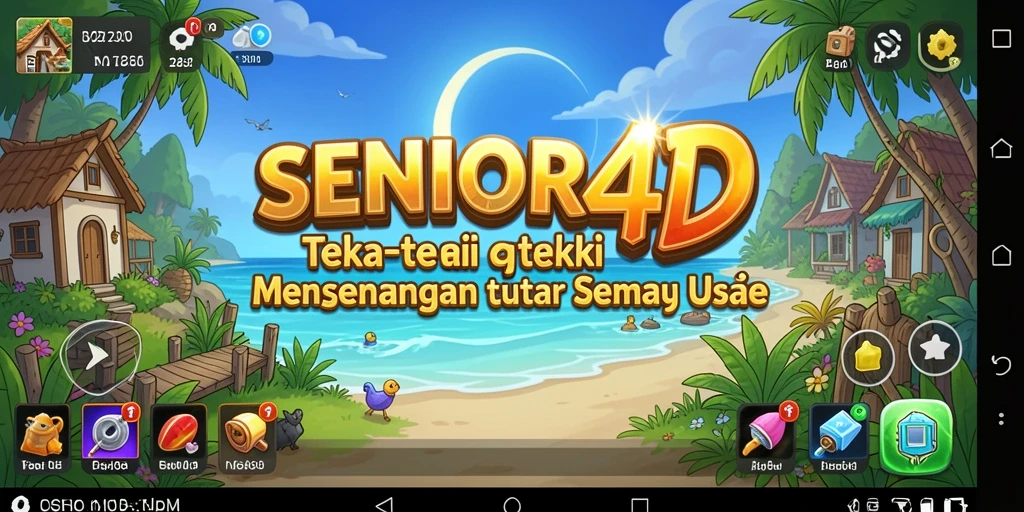 Tangkapan layar gameplay SENIOR4D menampilkan teka-teki yang menantang.